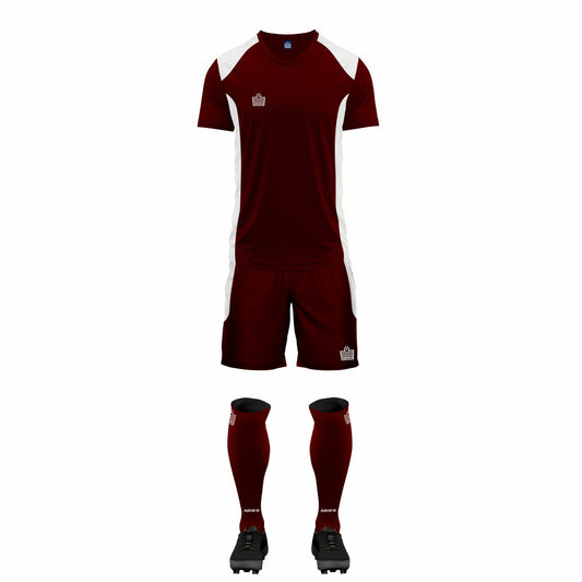 ADMIRAL DUNDEE FULL SOCCER KIT MAROON / WHITE