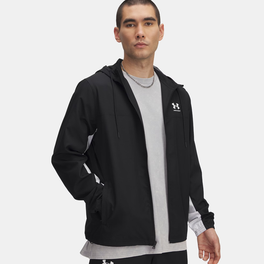 UNDER ARMOUR RIVAL WOVEN WINDBREAKER HOODIE JACKET MENS