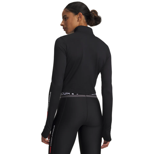 UNDER ARMOUR TECH BRANDED 1/2 ZIP LONG SLEEVE TOP LADIES