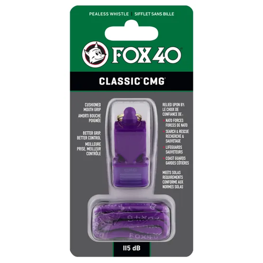 FOX40 CLASSIC CMG WHISTLE WITH LANYARD PURPLE