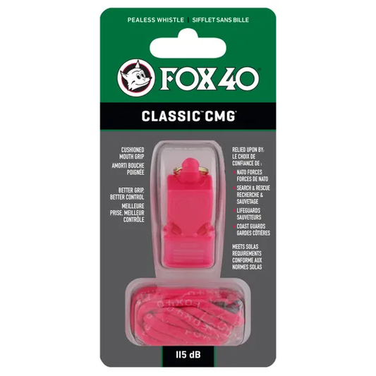 FOX40 CLASSIC CMG WHISTLE WITH LANYARD PINK
