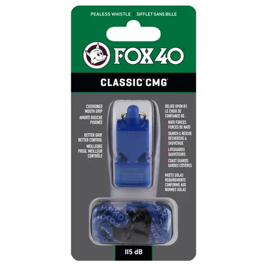 FOX40 CLASSIC CMG WHISTLE WITH LANYARD BLUE