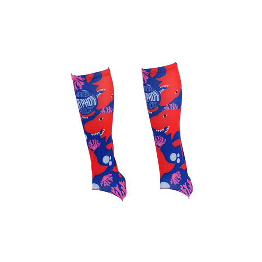 GRYPHON INNER / UNDER SOCKS SHARKS BLUE