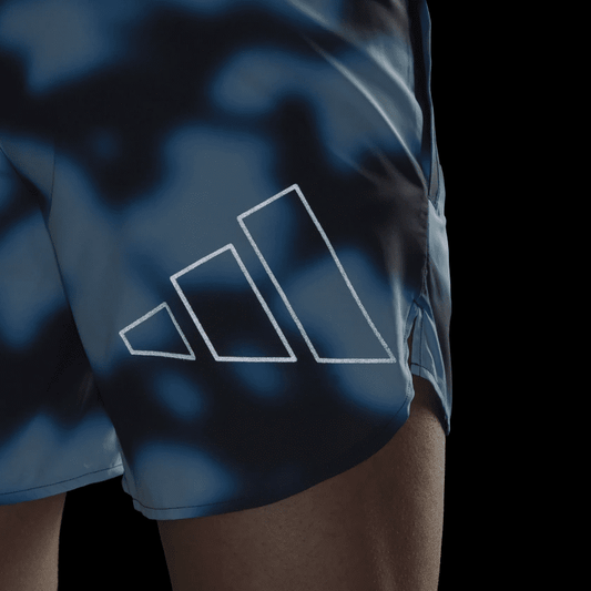 ADIDAS RUN ICONS LOGO GRAPHIC SHORTS MENS