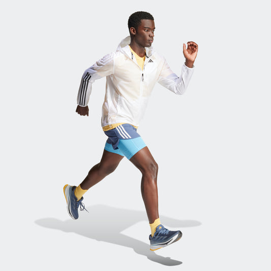 ADIDAS OWN THE RUN 3-STRIPES 2-IN-1 SHORTS MENS