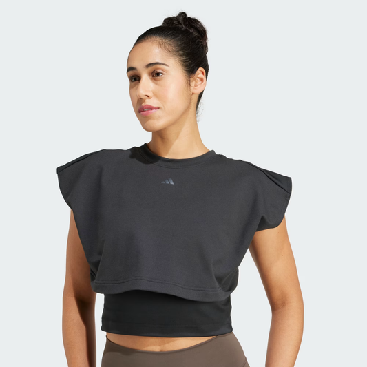 ADIDAS POWER BOXY FRENCH TERRY 3-STRIPES TANK TOP LADIES