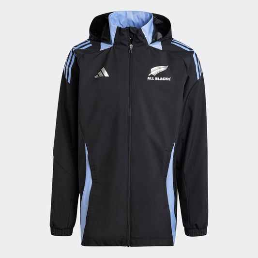 ADIDAS ALL BLACKS ALLWEATHER HOODIE JACKET MENS