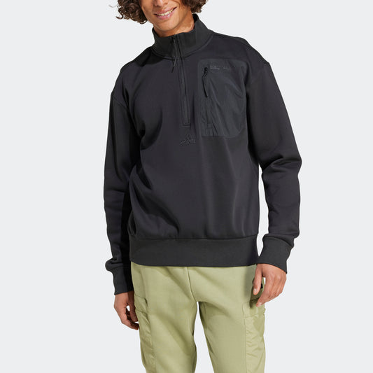 ADIDAS CITY ESCAPE FLEECE HALF ZIP JACKET MENS