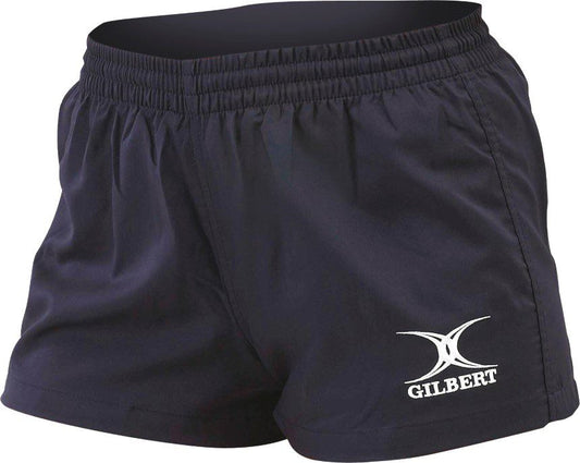 GILBERT TAGGED RUGBY SHORTS BLACK