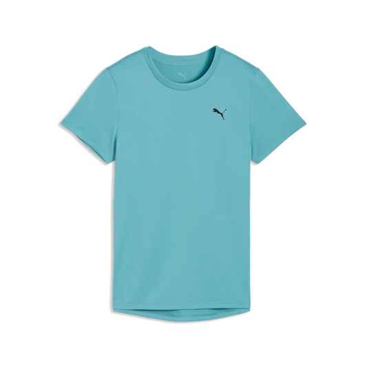 PUMA Training All Day Essential Short Sleeve Tee Ladies - Baltic Sea Blue, front view