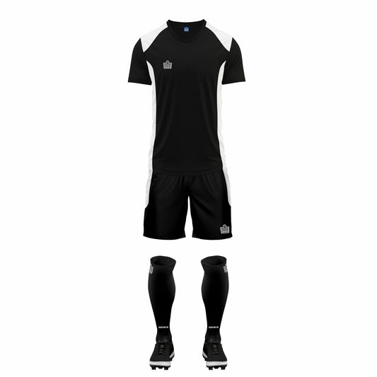 ADMIRAL DUNDEE FULL SOCCER KIT BLACK / WHITE