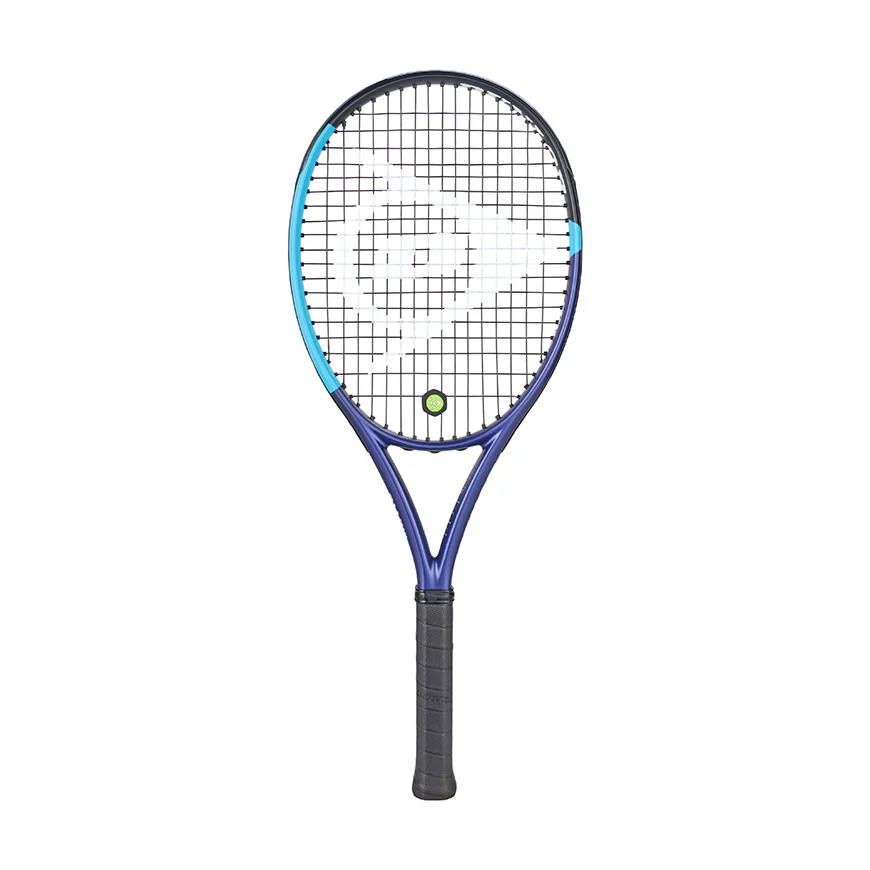 Dunlop FX Team 100 Tennis Racket - Navy/Teal, head-light balance, intermediate adult tennis racket