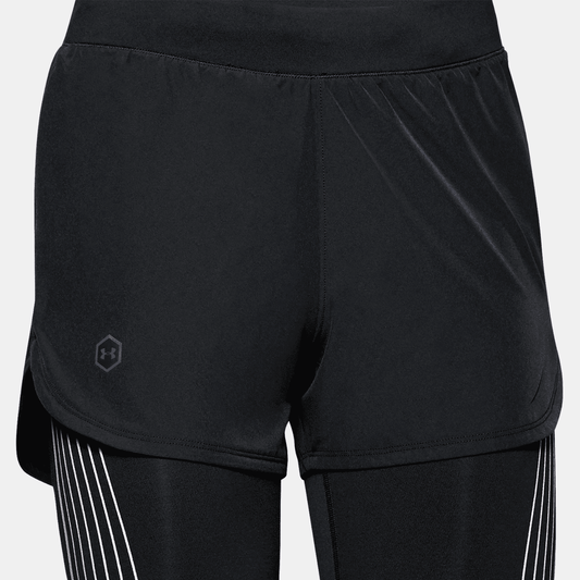 UNDER ARMOUR RUSH RUN 2-IN-1 SHORTS LADIES