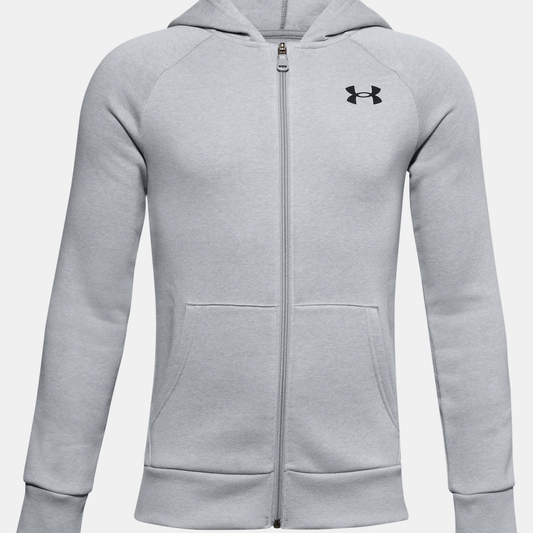 UNDER ARMOUR RIVAL COTTON FULL ZIP HOODIE JACKET JUNIOR