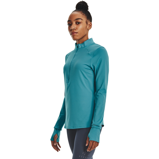 UNDER ARMOUR QUALIFIER RUN 2.0 1/2 ZIP LONG SLEEVE TOP LADIES