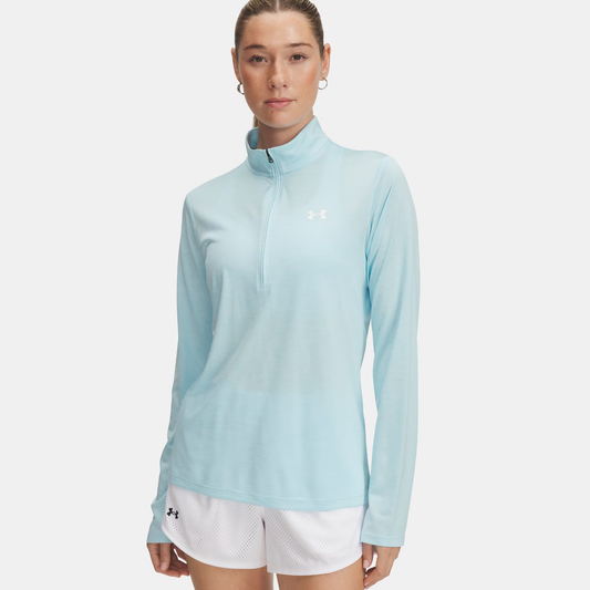 UNDER ARMOUR TECH 1/2 ZIP LONG SLEEVE TOP LADIES
