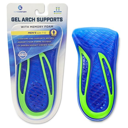 SOF-COMFORT GEL ARCH  SUPPORT MEMORY FOAM MENS