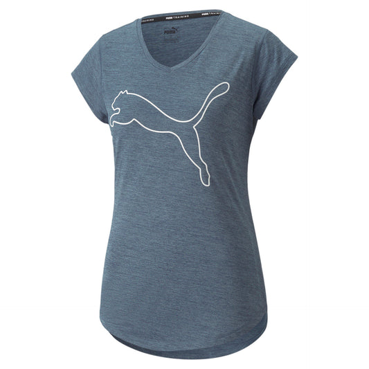 PUMA TRAIN FAVORITE HEATHER SHORT SLEEVE TEE LADIES