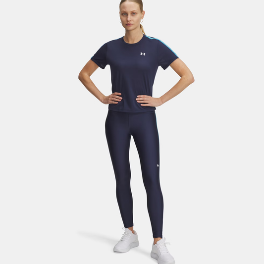 UNDER ARMOUR TECH WORDMARK TAPE ANKLE LEGGING TIGHTS LADIES