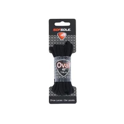 SOF-SOLE OVAL SHOE LACES 45'' BLACK
