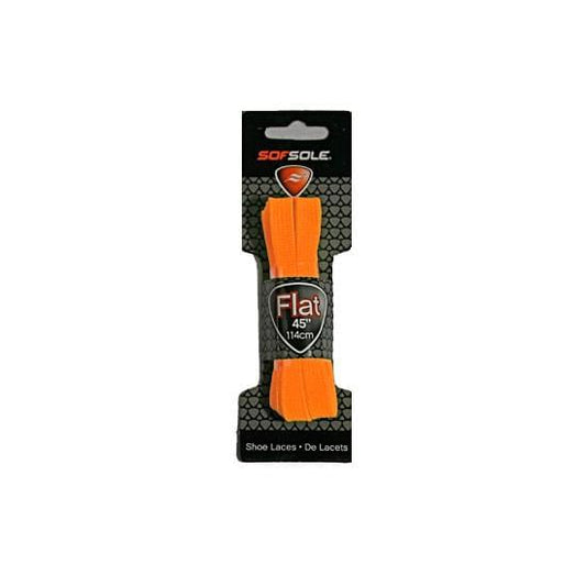 SOF-SOLE FLAT SHOE LACES 45'' NEON ORANGE