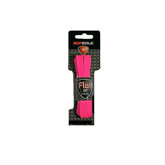 SOF-SOLE FLAT SHOE LACES 45'' HOT PINK