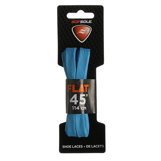 SOF-SOLE FLAT SHOE LACES 45'' AQUA