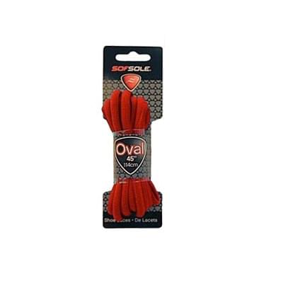 SOF-SOLE OVAL SHOE LACES 45'' RED