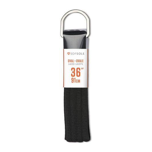 SOF-SOLE OVAL SHOE LACES 36'' BLACK