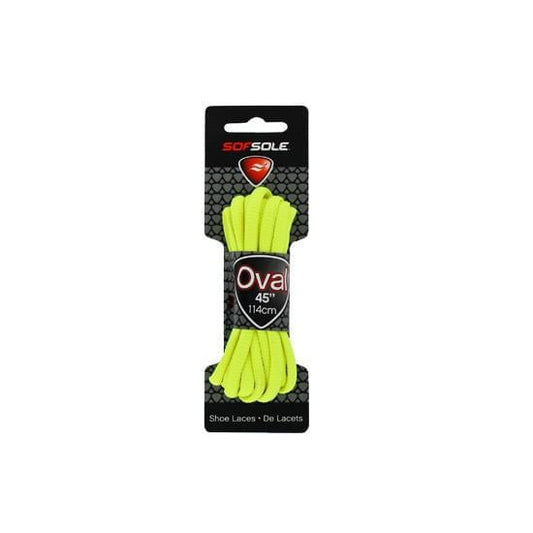 SOF-SOLE OVAL SHOE LACES 45'' NEON YELLOW