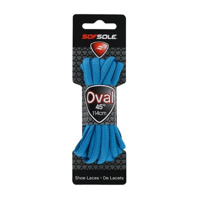 SOF-SOLE OVAL SHOE LACES 45'' NEON BLUE