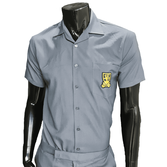 SCOTTSVILLE PRIMARY SCHOOL SHORT SLEEVE SHIRT WITH BADGE GREY