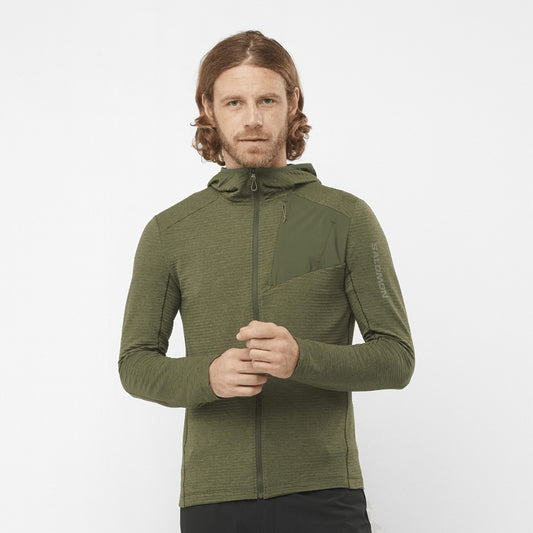 SALOMON OUTLINE FULL ZIP HOODIE JACKET MENS