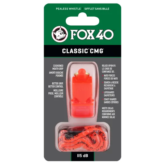 FOX40 CLASSIC CMG WHISTLE WITH LANYARD ORANGE