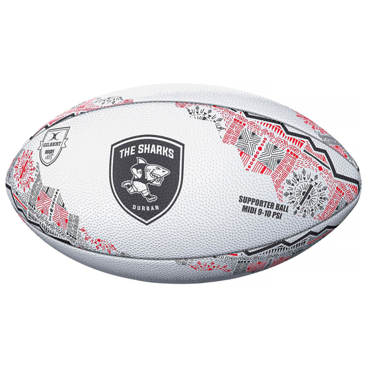 GILBERT SHARKS SUPPORTERS RUGBY BALL MINI