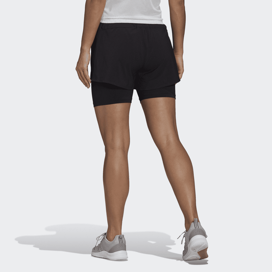 ADIDAS PRIMEBLUE DESIGNED TO MOVE 2-IN-1 SPORT SHORTS LADIES