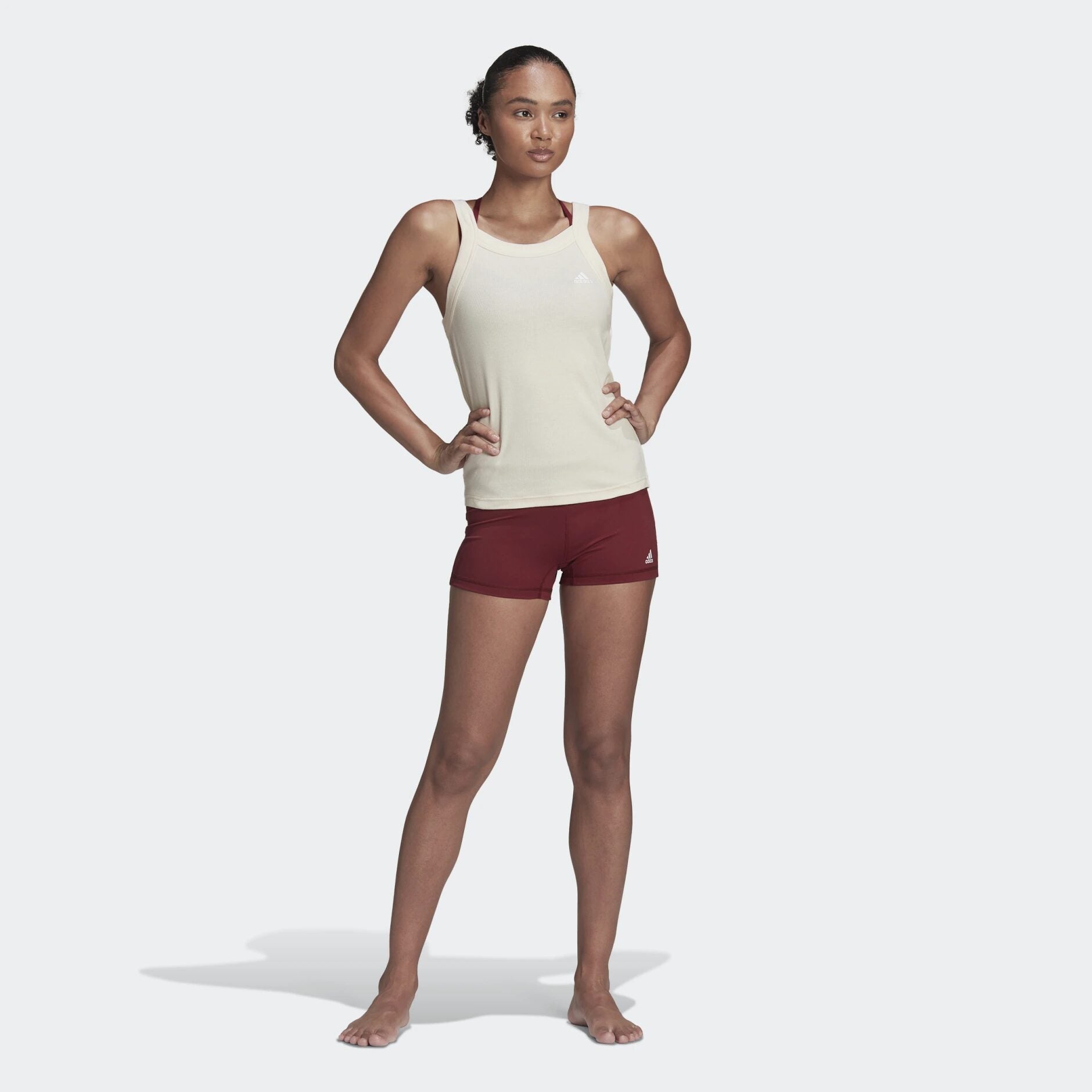 ADIDAS YOGA ESSENTIALS HIGH WAISTED SHORT TIGHTS LADIES – Poobie
