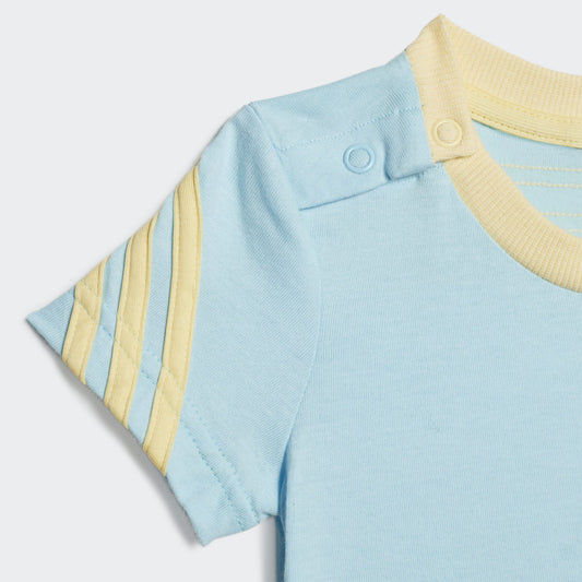 ADIDAS 3-STRIPES ONESIE WITH BIB SET INFANTS - YOUTH