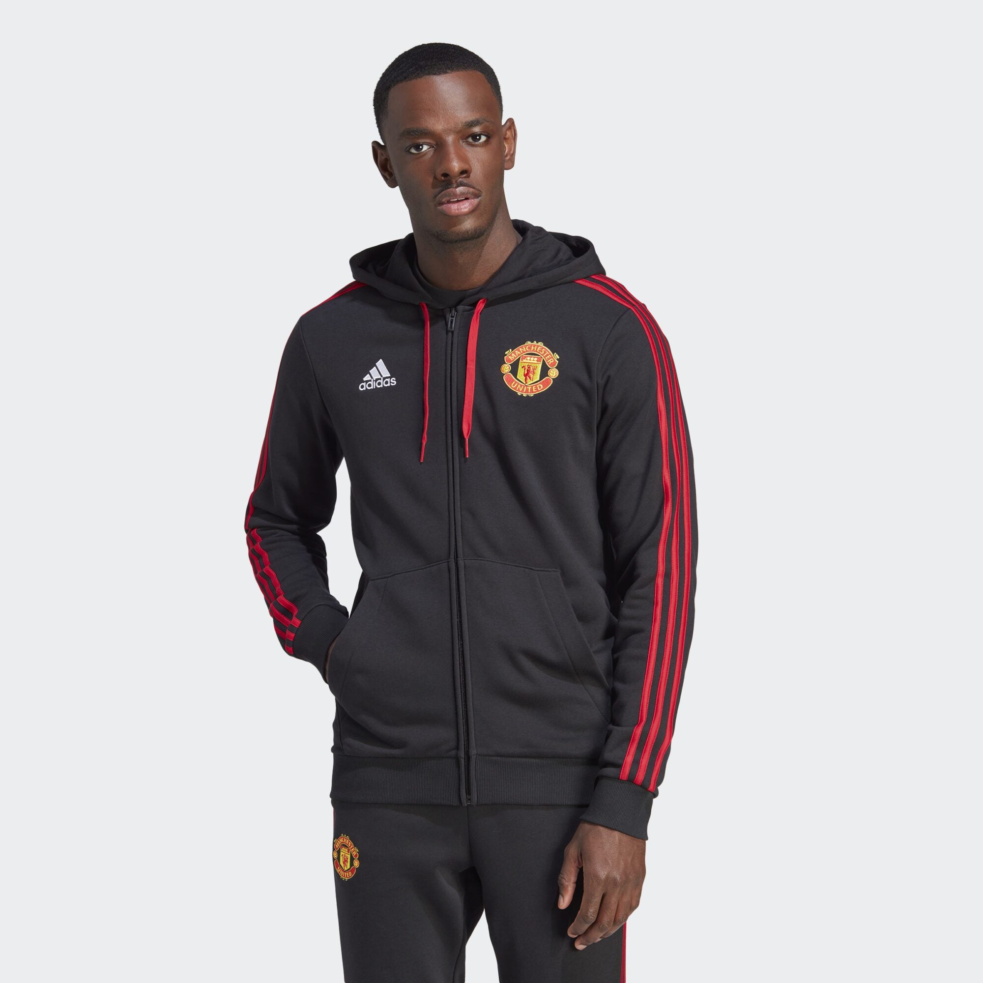 ADIDAS MANCHESTER UNITED DNA FULL-ZIP HOODIE JACKET 23/24 MENS
