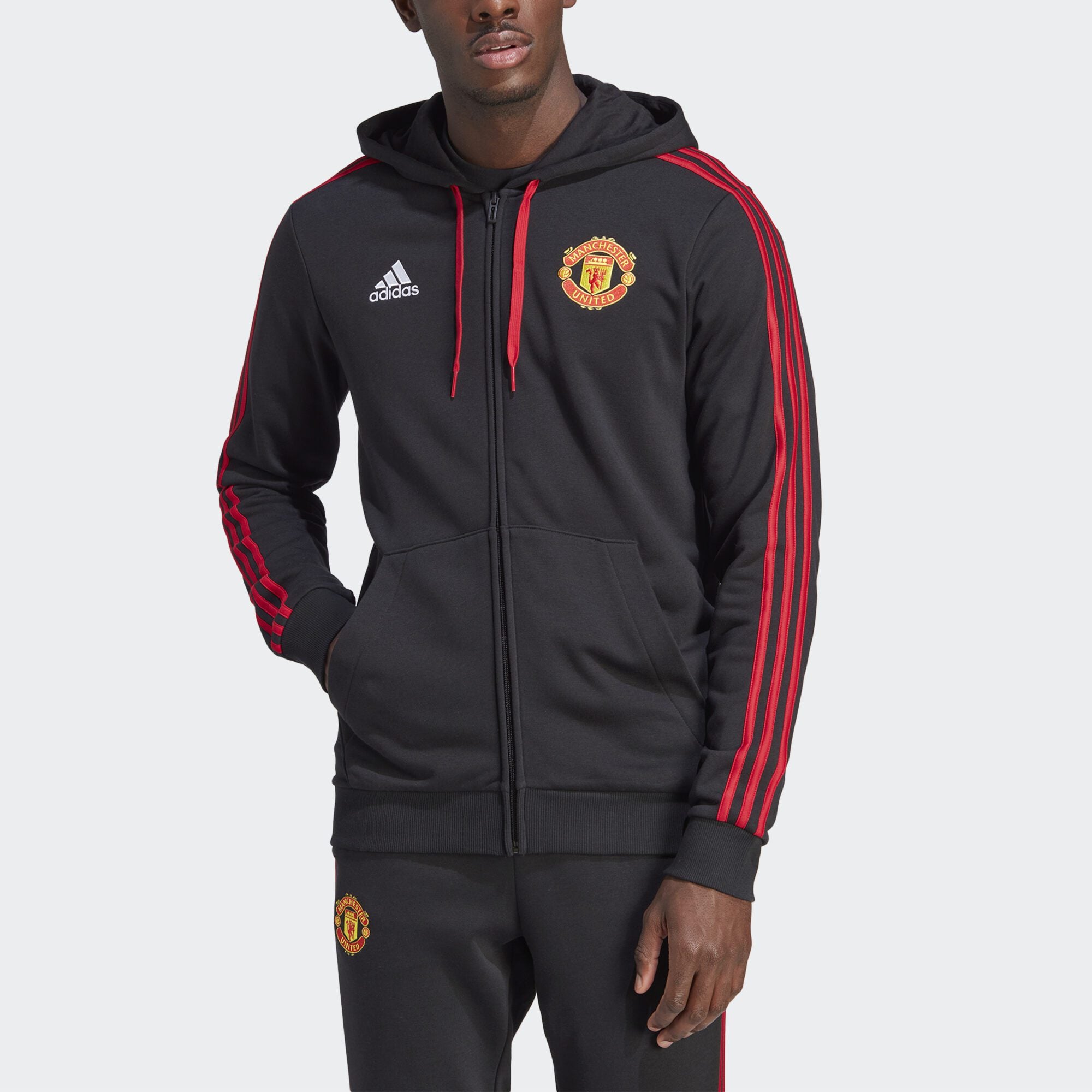 ADIDAS MANCHESTER UNITED DNA FULL-ZIP HOODIE JACKET 23/24 MENS