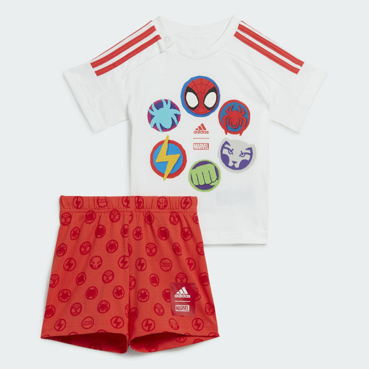 ADIDAS X MARVEL SPIDER-MAN TEE AND SHORTS SET INFANTS - YOUTH