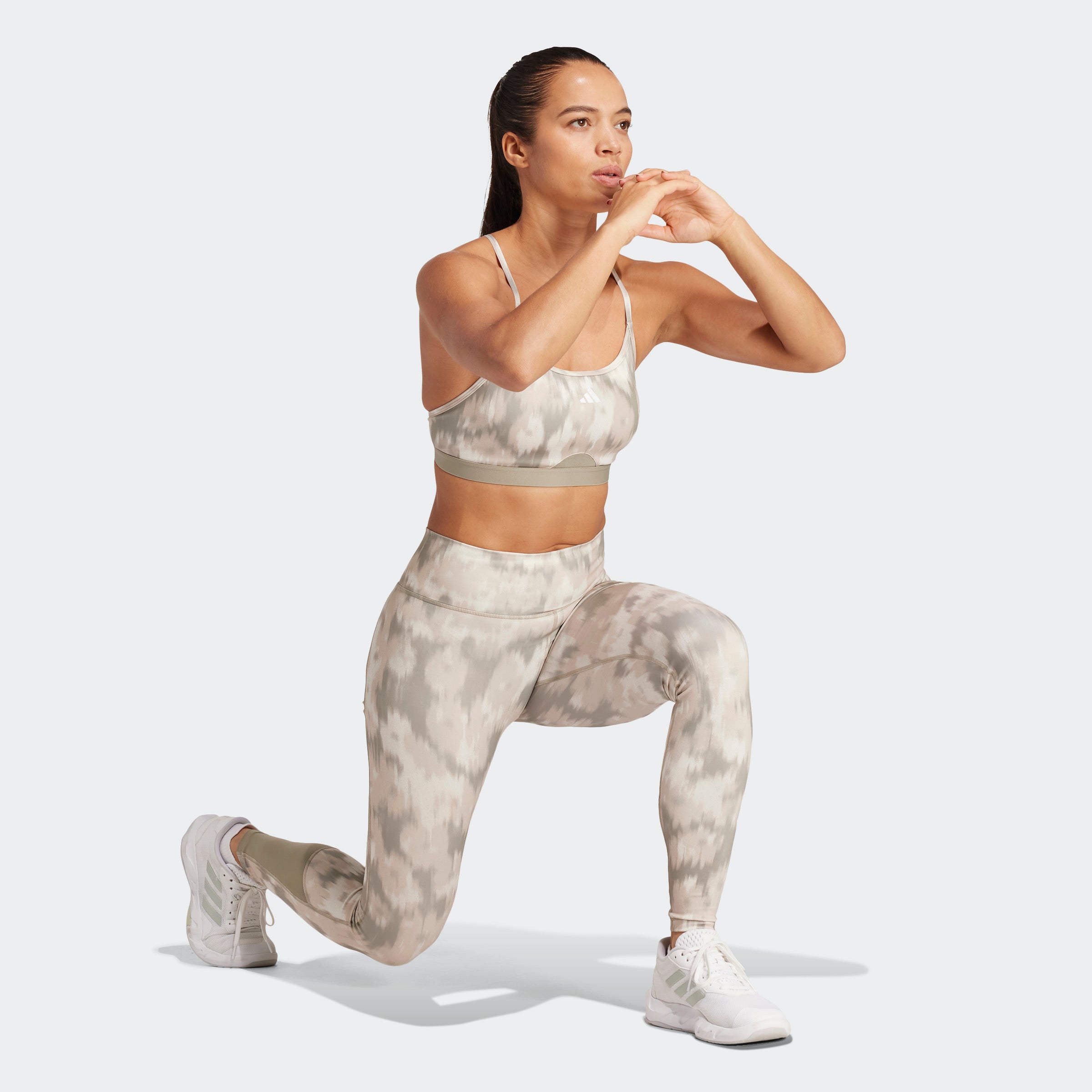 ADIDAS OPTIME ESSENTAIL ALL OVER PRINTED LEGGING TIGHTS LADIES