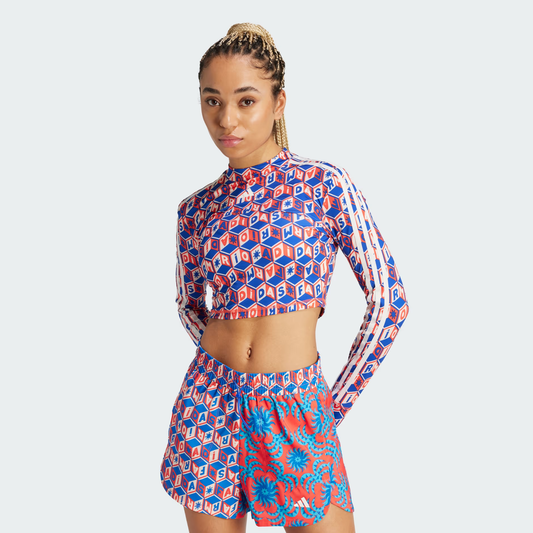 ADIDAS X FARM RIO CROP LONG SLEEVE SHIRT LADIES
