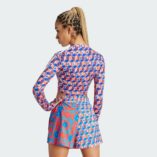 ADIDAS X FARM RIO CROP LONG SLEEVE SHIRT LADIES