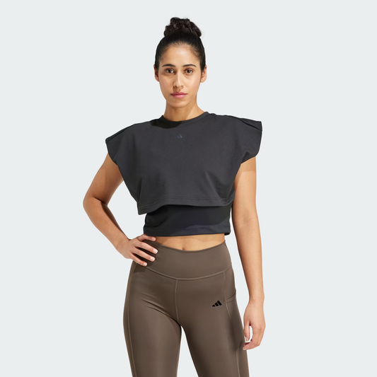 ADIDAS POWER BOXY FRENCH TERRY 3-STRIPES TANK TOP LADIES