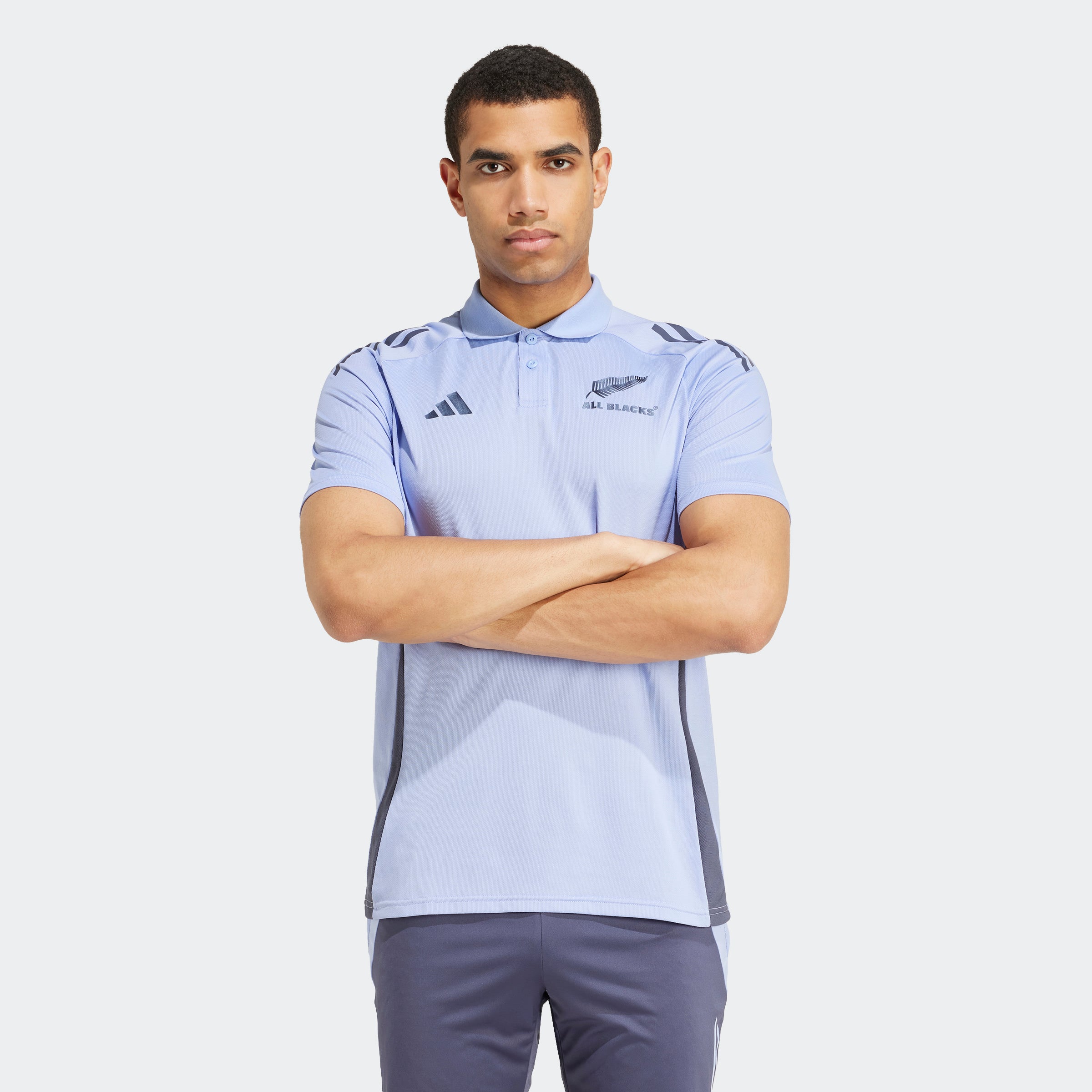 トップス tdk_void polo TEXTURED KNIT POLO SHIRT - Faded blue | ZARA South Africa