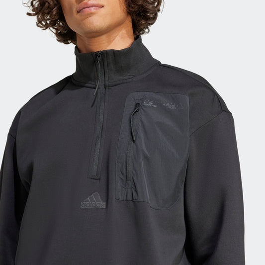 ADIDAS CITY ESCAPE FLEECE HALF ZIP JACKET MENS