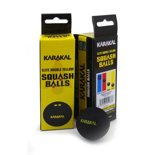 KARAKAL SQUASH BALL ELITE DOUBLE YELLOW