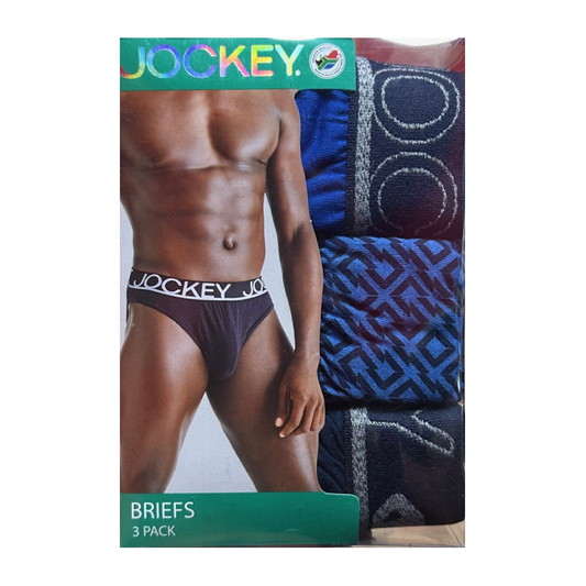 JOCKEY 3 PACK BRIEF PRINTED UNDERWEAR MENS