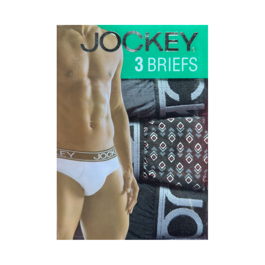 JOCKEY 3 PACK BRIEF STRIPE UNDERWEAR MENS